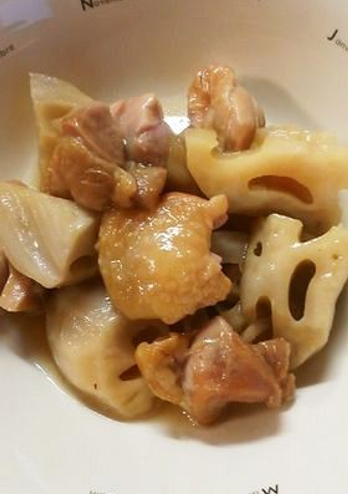 鶏肉とれんこんの煮物（京風）-レシピのメイン写真