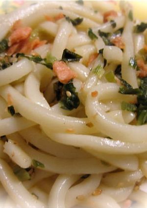 鮭わかめの焼うどん-レシピのメイン写真