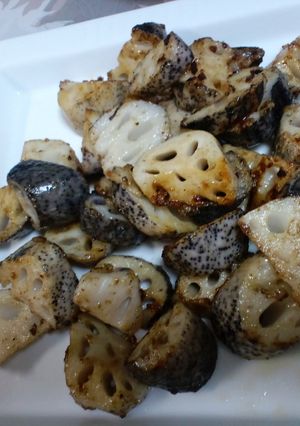 さくさくうまうま皮付きレンコン焼き-レシピのメイン写真