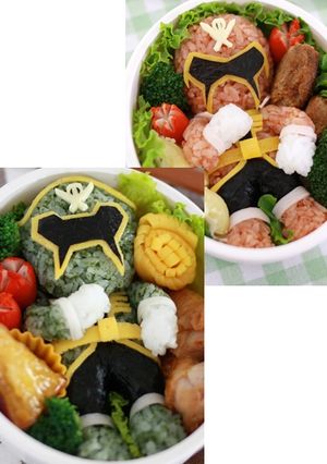 キャラ弁☆デフォルメ全身ゴーカイジャー♪-レシピのメイン写真