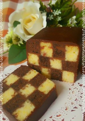 わくわく楽しい♪しっとりチェック柄ケーキ-レシピのメイン写真