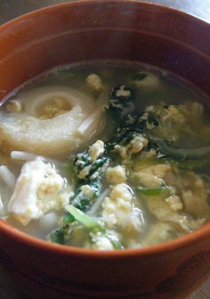 ヒガシマルうどんスープｄｅスープ飯-レシピのメイン写真