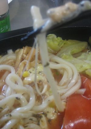 レンジトマトチーズうどん； チーズの保存-レシピのメイン写真