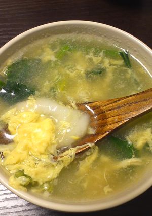 とろとろお餅入り☆ほうれんそう中華スープ-レシピのメイン写真
