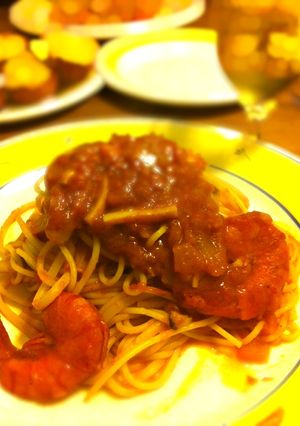 海老とイカのトマトソースパスタ-レシピのメイン写真