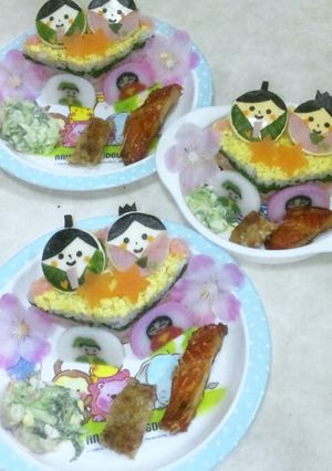 ひな祭り☆飾りひな寿司☆-レシピのメイン写真