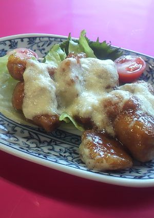 マクロビ★大豆たんぱくの南蛮 豆乳ソース-レシピのメイン写真