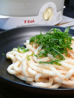 スチームクッカーでめんたいこうどん-レシピのメイン写真