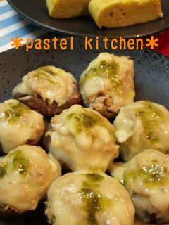 *椎茸のツナマヨチーズバジル焼き*-レシピのメイン写真