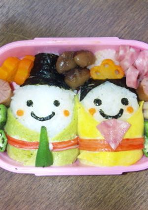 ひな祭り☆簡単キャラ弁-レシピのメイン写真