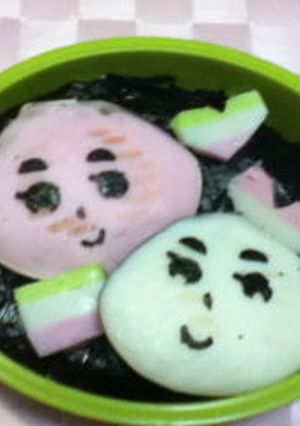 はまぐりおひなさまを！キャラ弁？-レシピのメイン写真