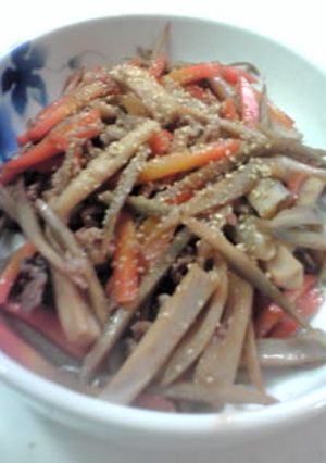 豚肉と③種の根菜のきんぴら-レシピのメイン写真