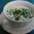 ホウレンソウの牛乳スープ レンジ作り