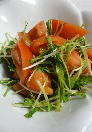 水菜とトマトの酢の物☆-レシピのメイン写真