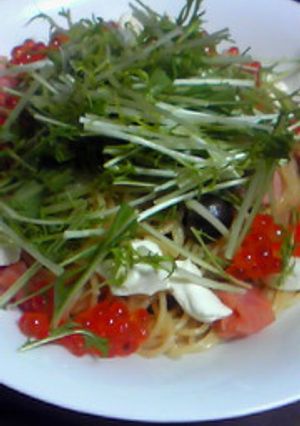 簡単！豪華！ｻｰﾓﾝとｲｸﾗのﾊﾟｽﾀ＊-レシピのメイン写真