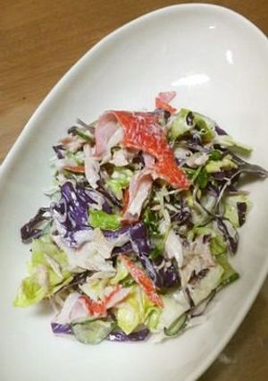 キャベツ かにかま ツナ サラダ-レシピのメイン写真