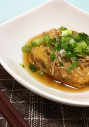 残ったなめたけで♪餅巾着の餡かけ♪-レシピのメイン写真
