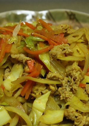 具だくさん☆野菜と豚肉のカレー風味炒め-レシピのメイン写真