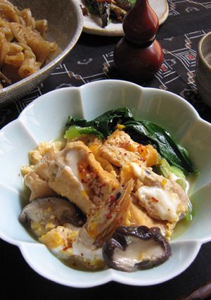 【やさしいご飯】干し海老と厚揚げの卵とじ-レシピのメイン写真