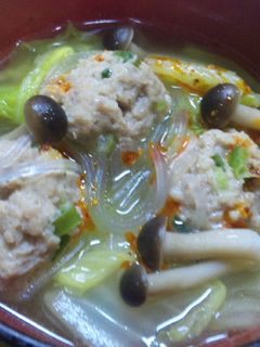 ふっくら肉団子と白菜のスープ-レシピのメイン写真