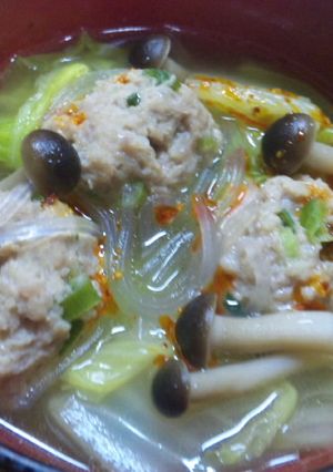 ふっくら肉団子と白菜のスープ-レシピのメイン写真