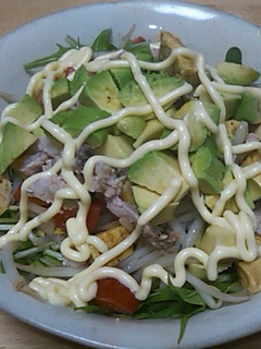 アボカドと豚しゃぶサラダうどん-レシピのメイン写真