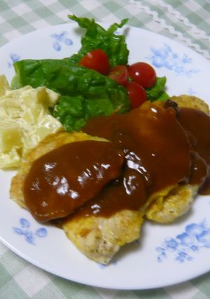 初めての料理♪鶏のカレーピカタ～♪-レシピのメイン写真