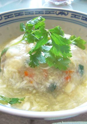 かき玉うどんスープ餡掛けチャーハン-レシピのメイン写真
