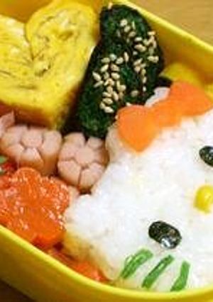 キティーのキャラ弁♪型を使って簡単に！-レシピのメイン写真