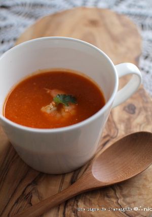 海老とトマトとにんじんのスープ。-レシピのメイン写真