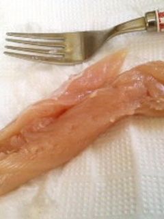 鶏ささみの筋取り♪-レシピのメイン写真