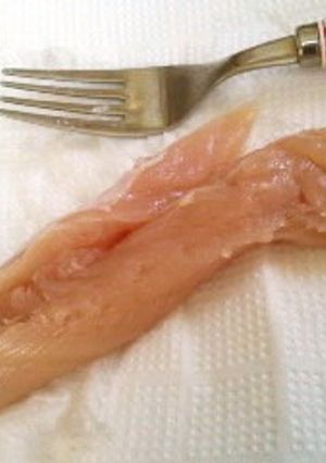 鶏ささみの筋取り♪-レシピのメイン写真