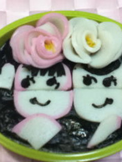 洋風薔薇おひなさま ひな祭り弁当に、-レシピのメイン写真