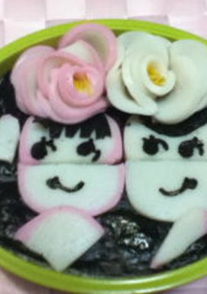 洋風薔薇おひなさま ひな祭り弁当に、-レシピのメイン写真
