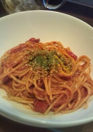 超簡単!トマトカレースパ☆１人ごはん!-レシピのメイン写真