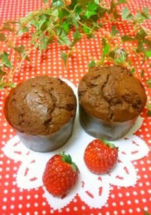+。:.いちご&しょこらマフィン.:。+-レシピのメイン写真