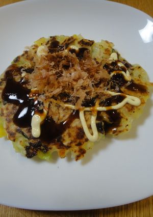 ご飯入り!白菜のお好み焼き♫-レシピのメイン写真