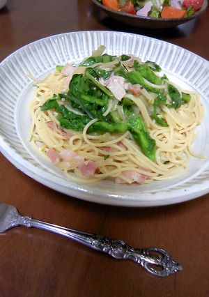 菜の花和風パスタ-レシピのメイン写真