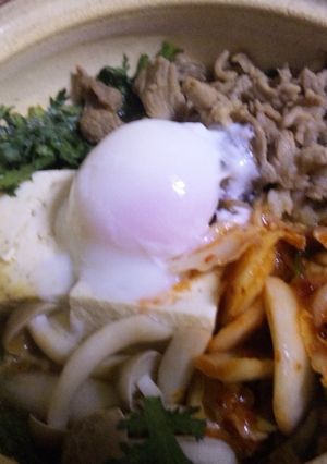豚コマの甘辛さっと煮で、土鍋すき焼き♪風-レシピのメイン写真