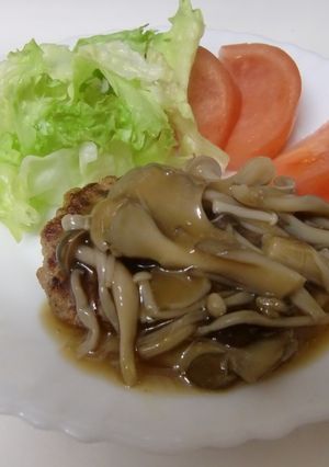 簡単！きのこあんかけハンバーグ-レシピのメイン写真