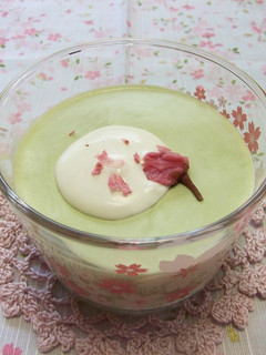 ふんわり桜抹茶のムース-レシピのメイン写真