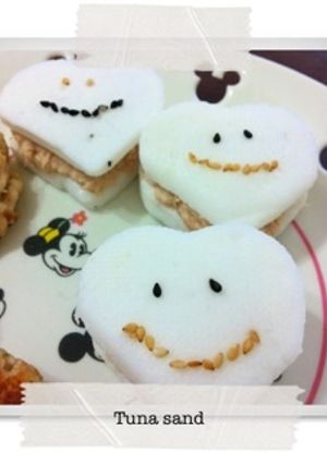 ハート＊にこちゃん＊ツナマヨサンド-レシピのメイン写真