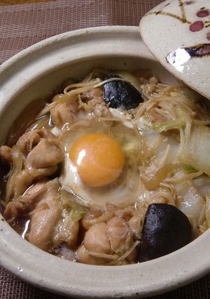 鶏肉と野菜のすき煮　巣ごもり卵風-レシピのメイン写真