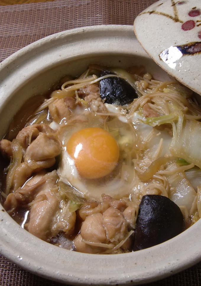 鶏肉と野菜のすき煮　巣ごもり卵風-レシピのメイン写真