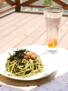 ランチに♪ 梅と大葉ジェノベーゼのパスタ-レシピのメイン写真