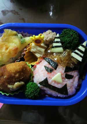 簡単！節分☆赤鬼キャラ弁♪-レシピのメイン写真