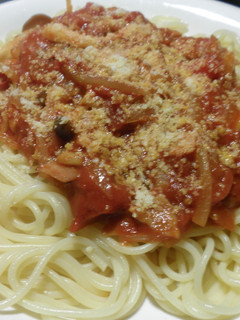 イカときのこのトマトソースパスタ♪-レシピのメイン写真