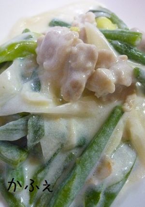簡単　豚肉とネギのクリーム煮-レシピのメイン写真