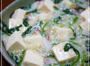 台湾の味★ほうれん草しらすの豆腐あんかけ-レシピのメイン写真