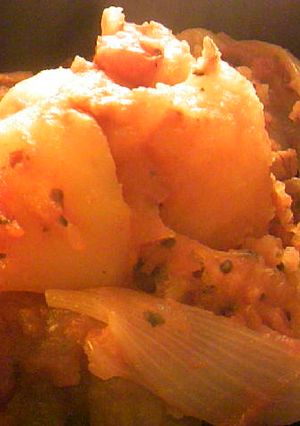 ハムとじゃがいものアラビアータ風トマト煮-レシピのメイン写真